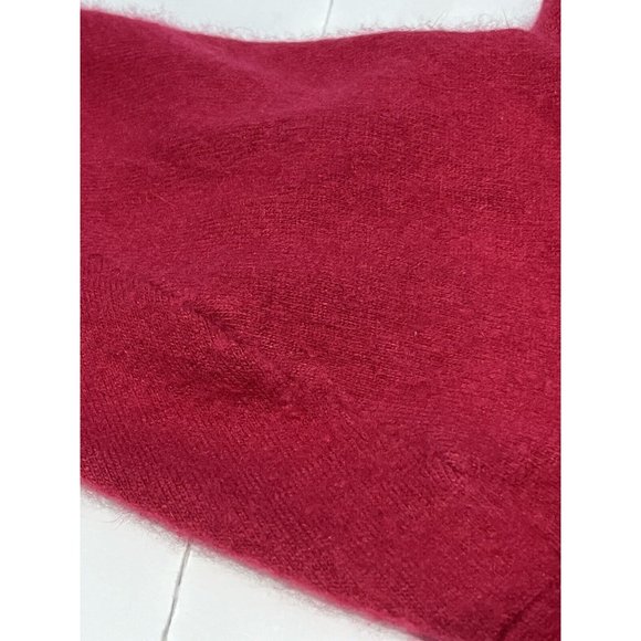 Vintage Red Torrid Angora Lambswool Blend Scoop Cowl Neck Sweater Bow Size 3 - Picture 9 of 15